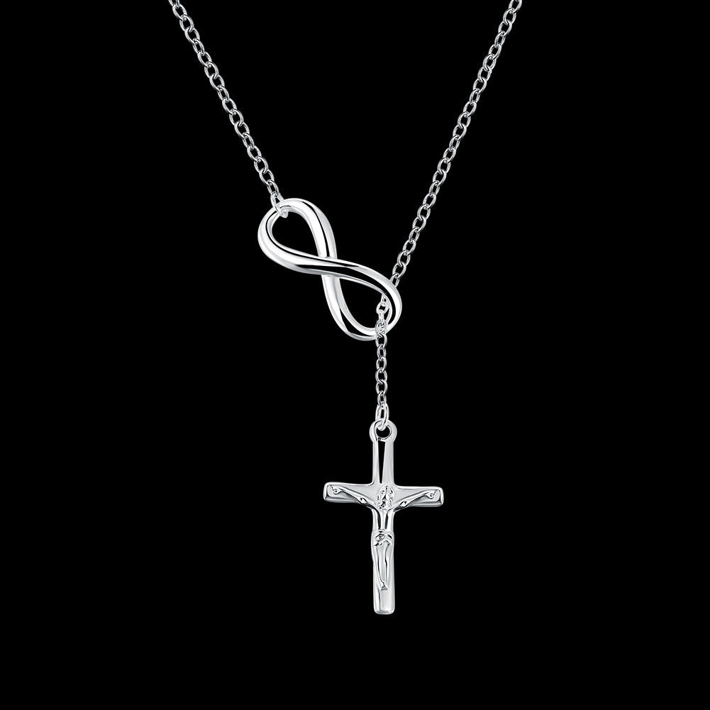 Pendentif Croix et Infini – Symbole d'Éternité et de Foi