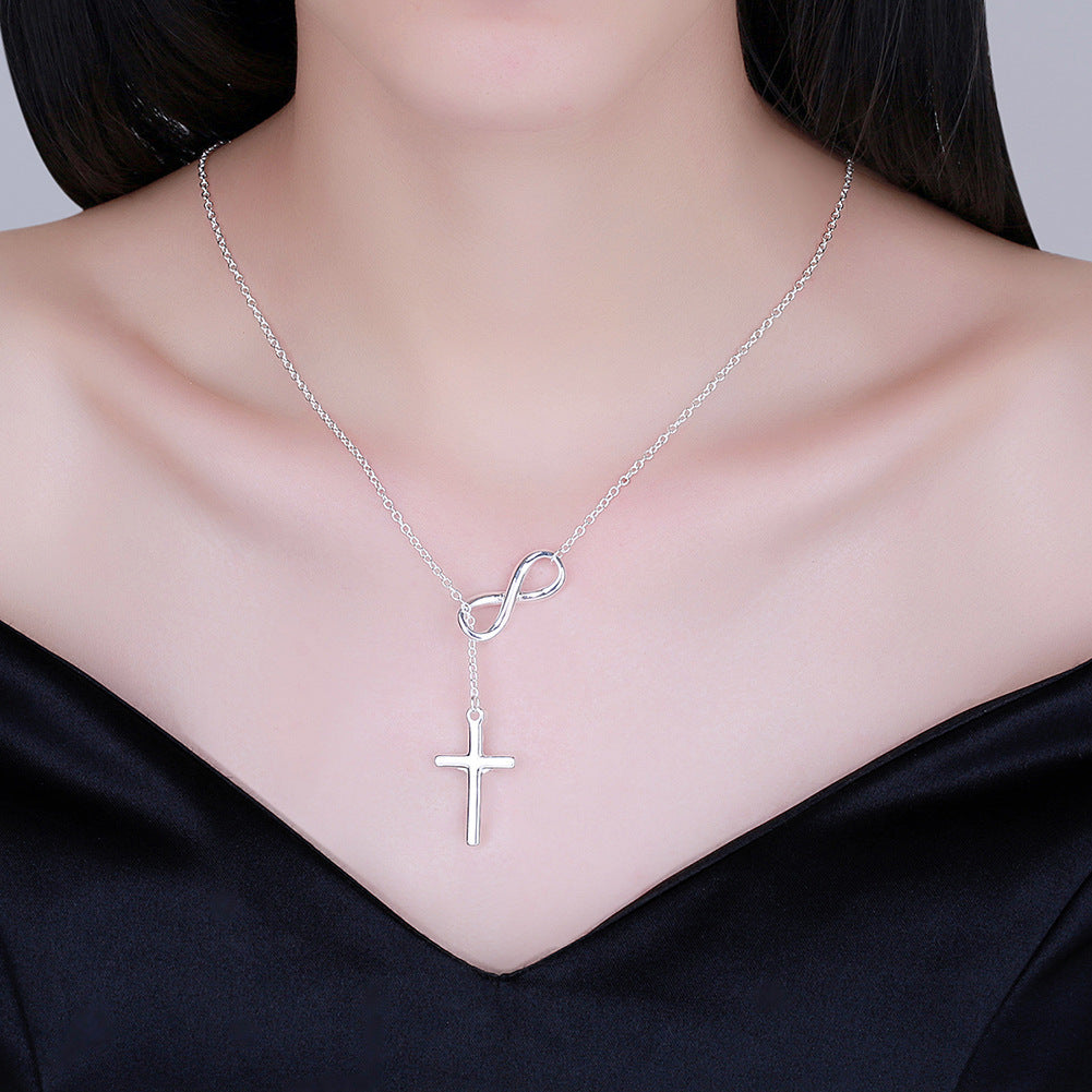 Pendentif Croix et Infini – Symbole d'Éternité et de Foi