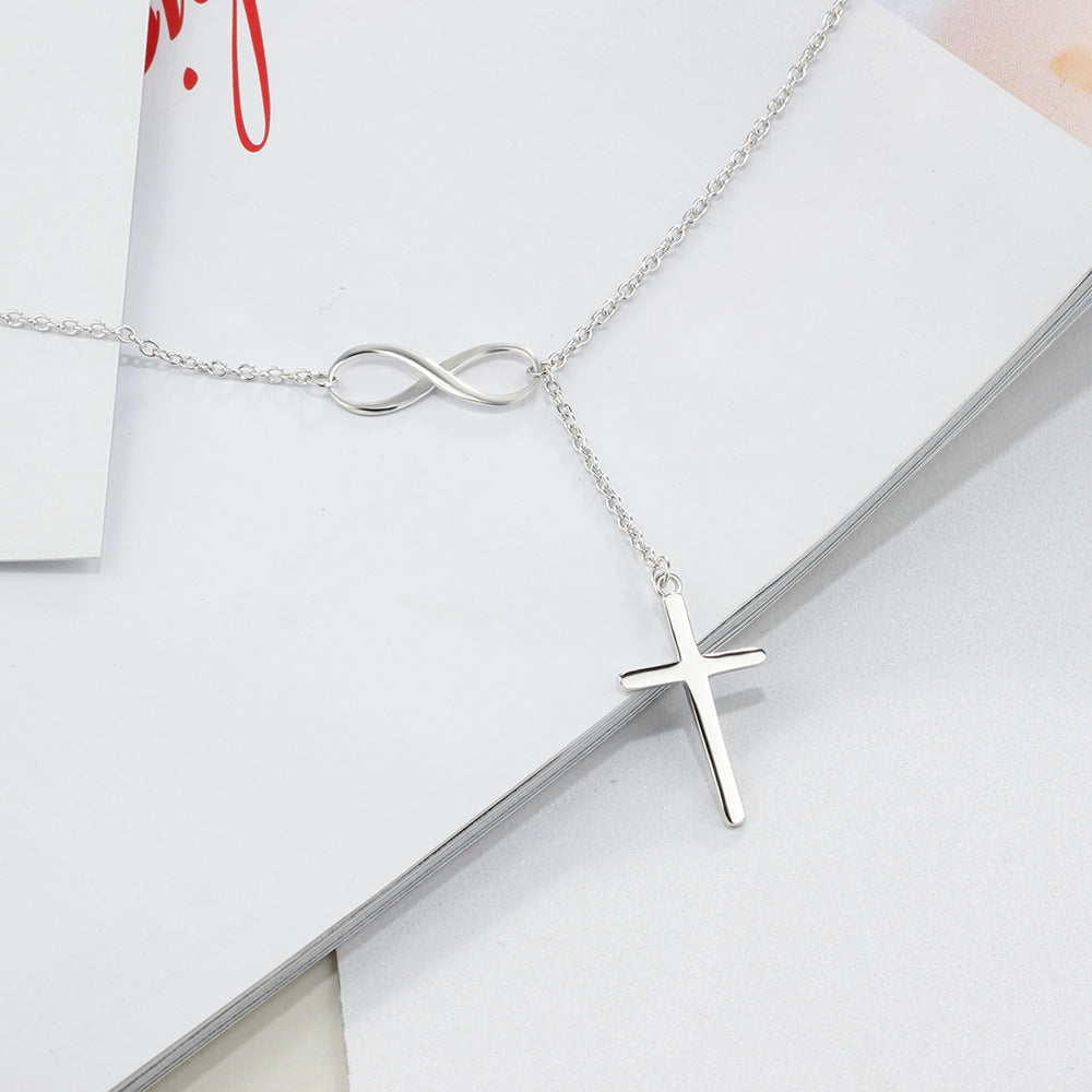 Pendentif Croix et Infini – Symbole d'Éternité et de Foi